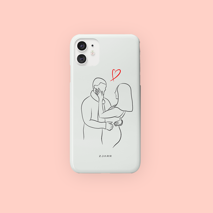 Forever Valentine (CUSTOM) White iPhone Case