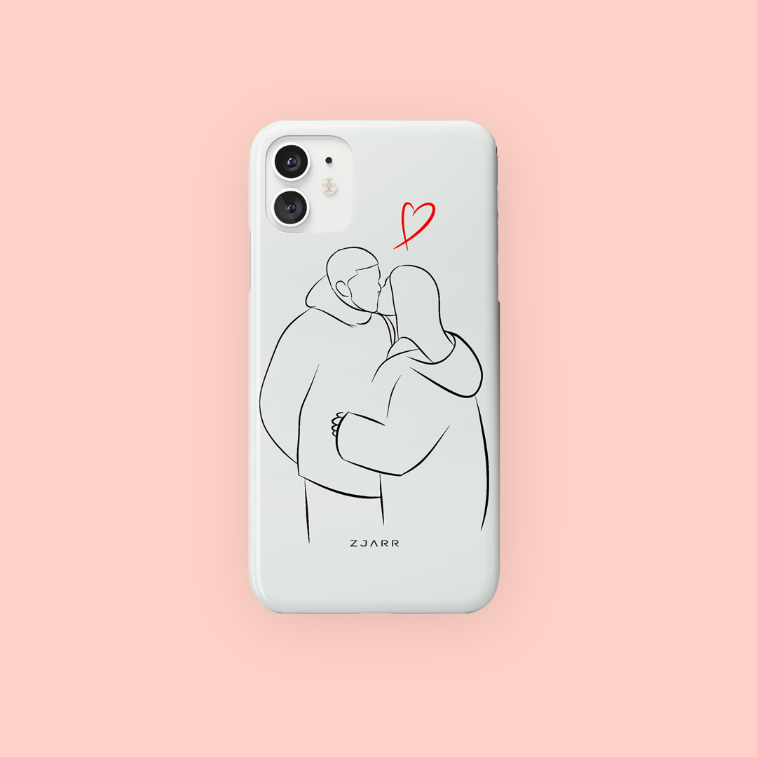 Forever Valentine (CUSTOM) White iPhone Case