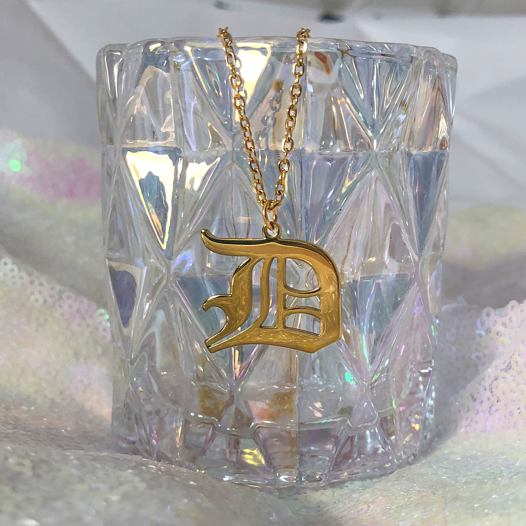 D INITIAL NECKLACE