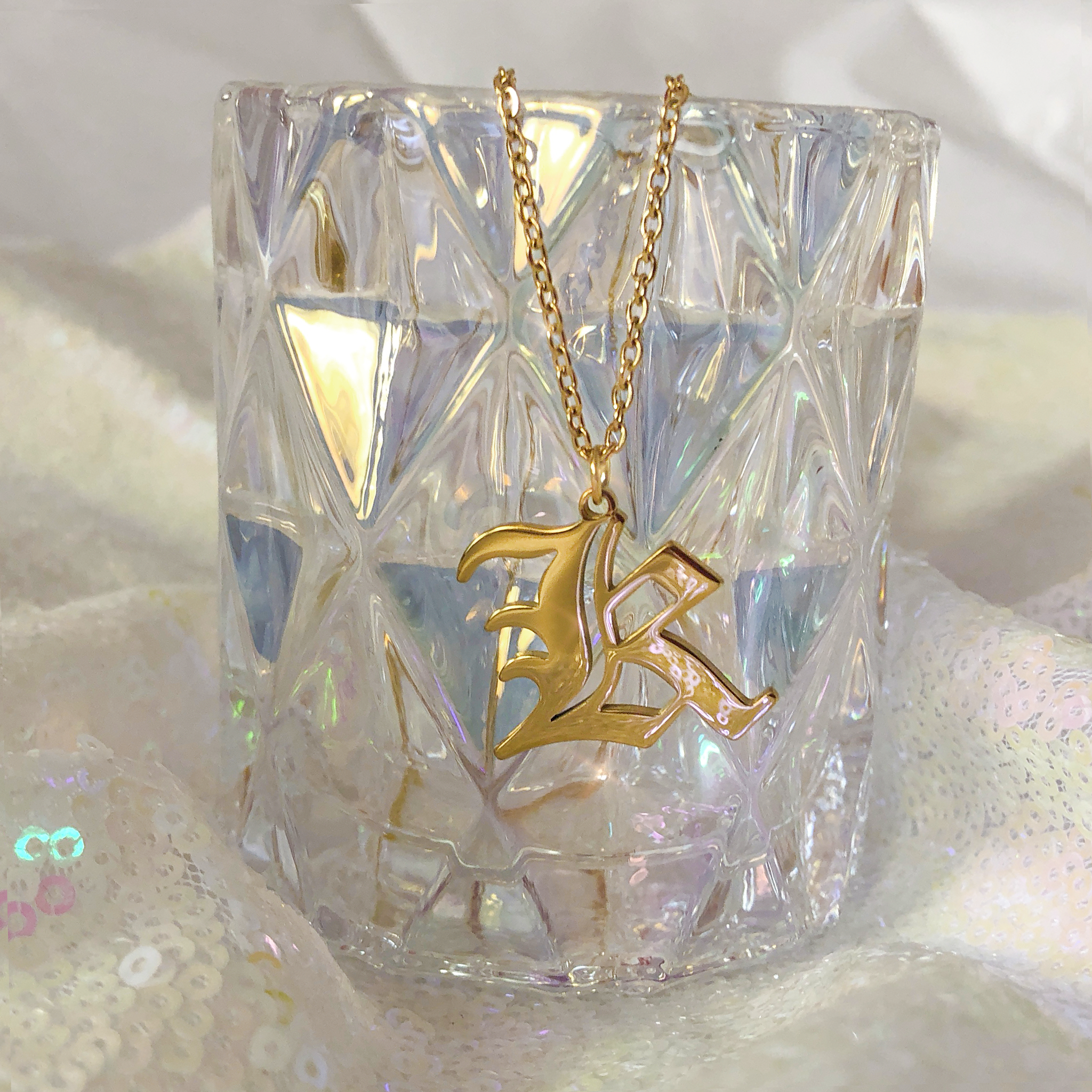 K INITIAL NECKLACE