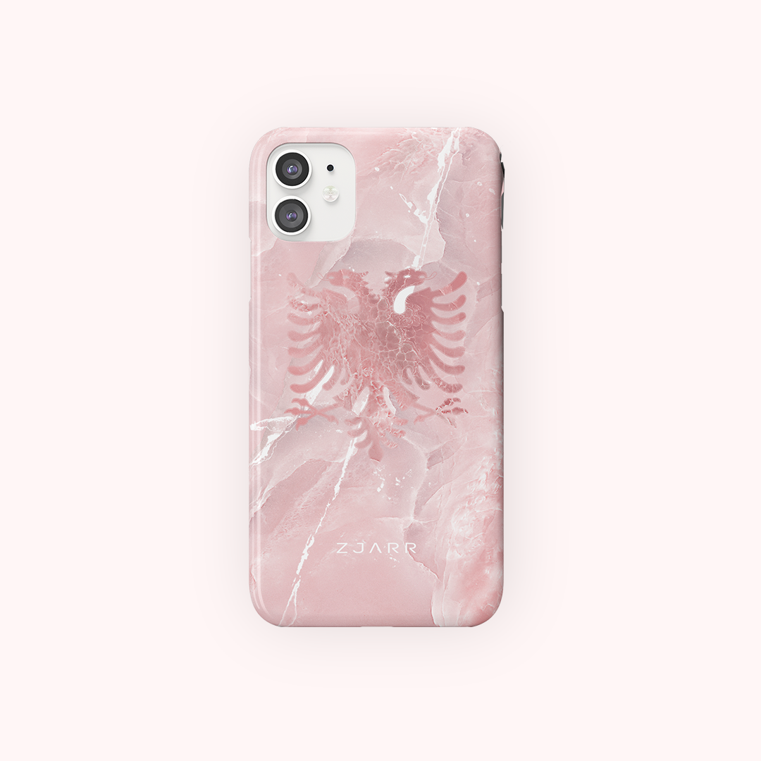 PINK ROSE ALBANIAN EAGLE FLAG TOUGH IPHONE CASE, SHQIPONJE , SHQIPE CASE, ALBANIAN EAGLE, CUTE ALBANIAN PHONE CASE,

